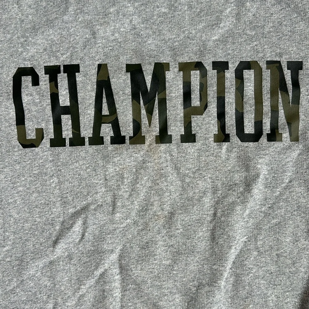 Champion Men's Powerblend Fleece Camo Crewneck Sweatshirt with Taping